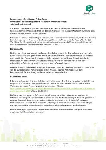 Vorschau Bild von Hannes Jagerhofers jüngster Coup