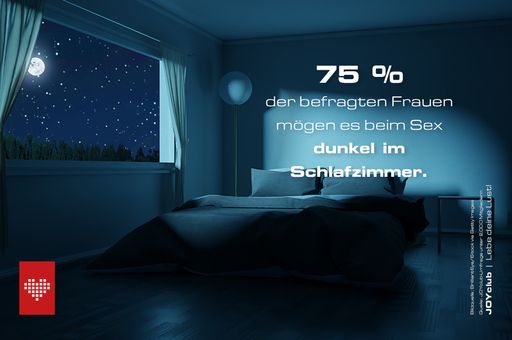  Quelle: JOYclub/Getty / Schlafzimmer-Report: Frauen bevorzugen es
beim Sex dunkel und kalt, Männer warm und ruhig / Weiterer Text über
ots und www.presseportal.de/nr/106057 / Die Verwendung dieses Bildes
ist für redaktionelle Zwecke unter Beachtung ggf. genannter
Nutzungsbedingungen honorarfrei. Veröffentlichung bitte mit
Bildrechte-Hinweis.