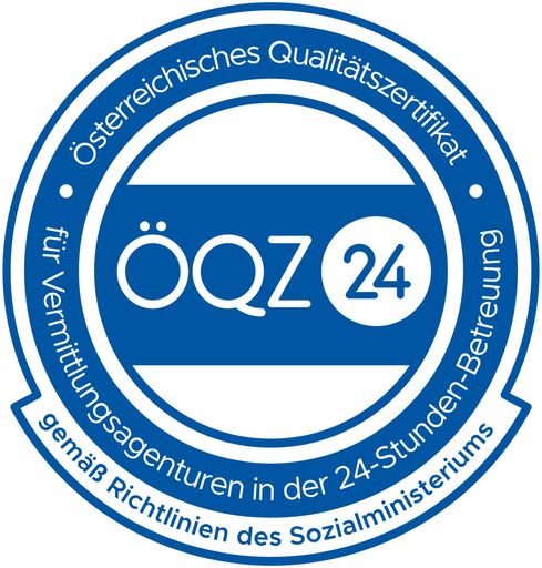MALTESER Care Logo - ÖQZ24 - ÖSTERREICHISCHES
QUALITÄTSZERTIFIKAT FÜR VERMITTLUNGSAGENTUREN IN DER
24-STUNDEN-BETREUUNG