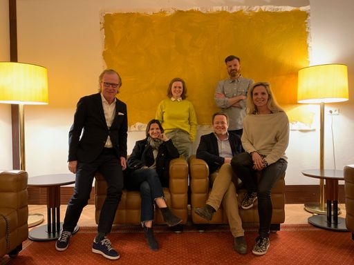 Initiator*innen von #aufgehts: Georg Kraft-Kinz,
Grazia Nordberg, Lisa-Marie Fast, Rainer Newald, Stefan Häckel,
Annabel Loebell (v l n r)