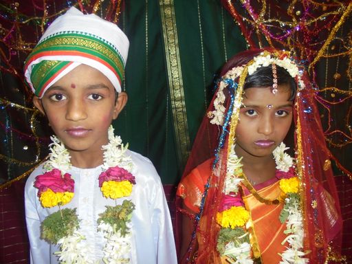 Eine Kinderhochzeit in Indien