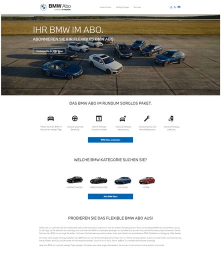 BMW ab sofort im hochflexiblen Abo-Modell.