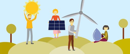 Vorschau Bild von WIR Energie Illustration für Energiegemeinschaft