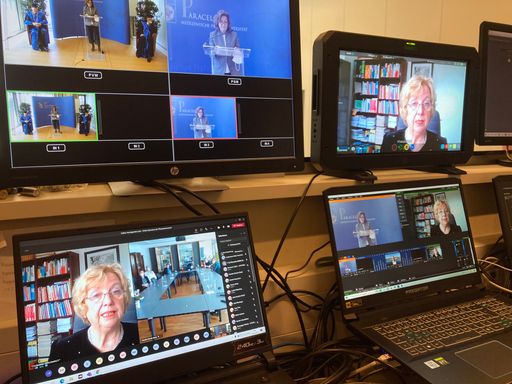 Vorschau Bild von Christel Bienstein, Präsidentin des Deutschen
Berufsverbandes für Pflegeberufe, war zugeschaltet