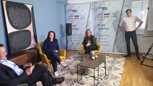 Vorschau Bild von GF Enteco, Sebastian Berloffa, Moderator Mag.
Walter Senk, Architektin DI Rita Reisinger-Schöbel, Architektin DI
Doris Kutscher