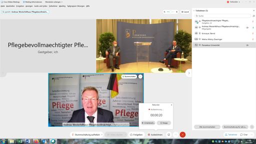 Vorschau Bild von Verleihung der Ehrendoktorwürde an Andreas
Westerfellhaus (unten) mit PMU-Rektor Wolfgang Sperl und
Instituts-Vorstand Jürgen Osterbrink