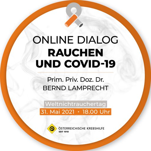 Vorschau Bild von Online Dialog 'Rauchen & Covid-19' am
Weltnichtrauchertag (31.5.2021)
