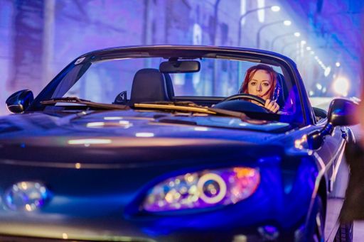  Autofahrt im Virtual Production Studio Vienna