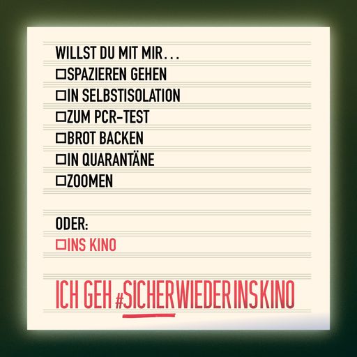  Postkartensujet der Kampagne #sicherwiederinskino