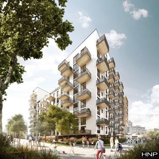 Vorschau Bild von Wohnbau Bauplatz 9B beim Eingang zum Quartier