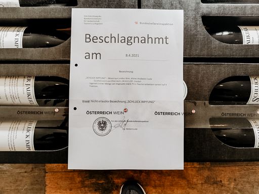  Beschlagnahmte Ware des Bioweingut Lenikus