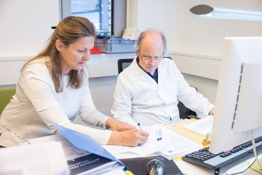 Univ.-Prof. Dr. Eva Rohde und Univ.-Doz. Dr. Mario
Gimona bei der Arbeit