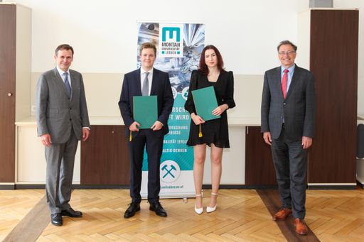Bild 1: v.l.n.r.: Robert Gulla, Max Svetina, Monika
Vidić, Wilfried Eichlseder
