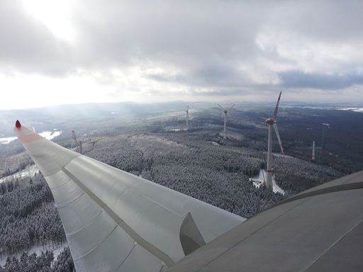 Symbolfoto Rotorblatt einer Windkraftanlage