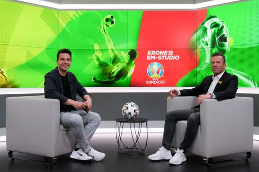 Michael Fally und Lothar Matthäus im Krone
Sportstudio