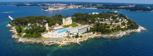 Vorschau Bild von Insel Sveti Nikola bei Porec, mit dem Hotel "Isabella Island
Resort" der österreichischen Hotelgruppe Valamar.