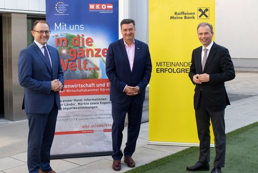  vlnr.: Meinrad Höfferer, Wirtschaftskammer Kärnten;
Jürgen Mandl, Wirtschaftskammer Kärnten und Peter Gauper, Raiffeisen
Landesbank Kärnten