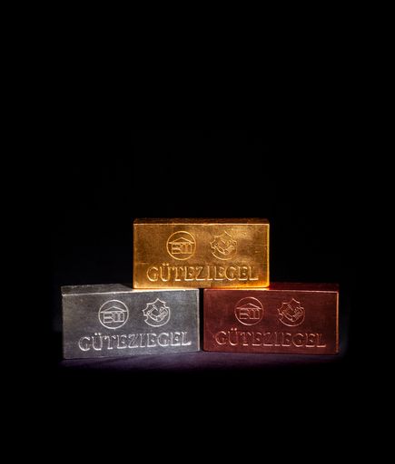  In der 35. Ausgabe des Wiener
Stadterneuerungspreises wurden Preisträgerprojekte erstmals mit der
Trophäe Wiener „Güteziegel“ in Gold, Silber und Bronze
ausgezeichnet.