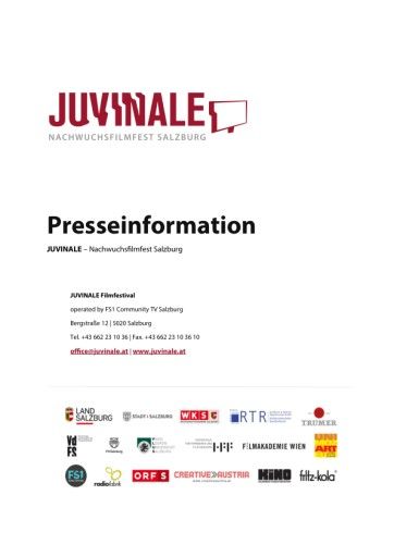 Vorschau Bild von Presseinformation JUVINALE 2021