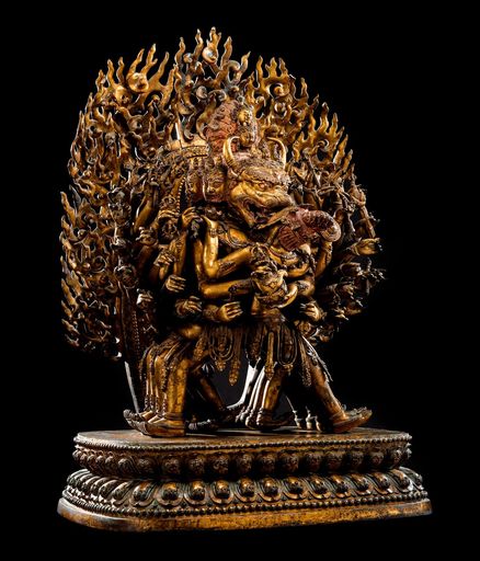  Leading highlight, lot 8, a highly important monumental Imperial
gilt-bronze figure of Vajrabhairava. / Weiterer Text über ots und
www.presseportal.de/nr/156740 / Die Verwendung dieses Bildes ist für
redaktionelle Zwecke unter Beachtung ggf. genannter
Nutzungsbedingungen honorarfrei. Veröffentlichung bitte mit
Bildrechte-Hinweis.