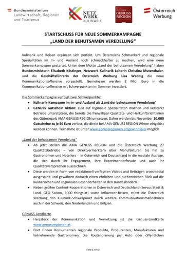 Vorschau Bild von Medieninformation Land der behutsamen Veredelung