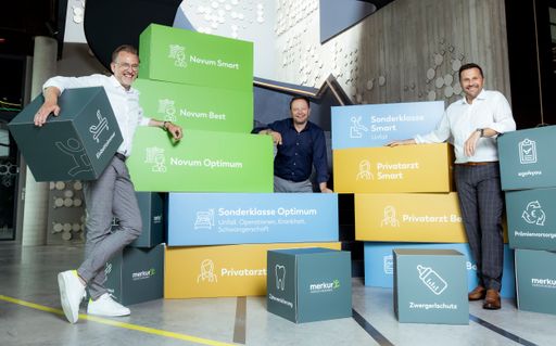 Gesamtvorstand der Merkur Versicherung: Ingo Hofmann, Christian
Kladiva, Helmut Schleich (v.l.)