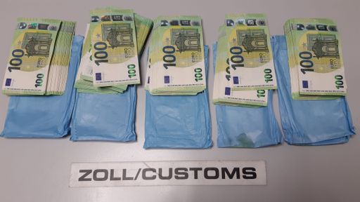 Das sichergestellte Bargeld