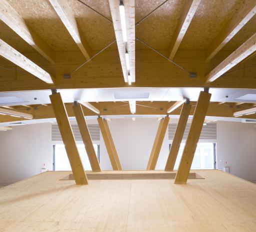 Vorschau Bild von Detail-Holzkonstruktion Mehrzweckhalle