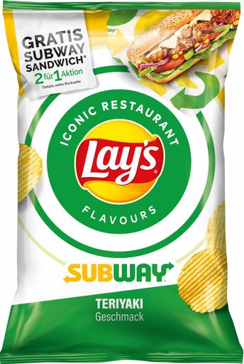 Vorschau Bild von Lay's, die Nummer-1-Chips-Marke der Welt, mischt mit seinen Lay's
Iconic Restaurant Flavours die Snack-Welt auf. Mit zwei neuen und
individuellen Chips-Sorten kombiniert der beliebte
Snackartikel-Hersteller seine heiß begehrten Chips mit zwei der
beliebtesten Restaurants der Welt: KFC und Subway - das gab's noch
nie zuvor. Doppelt lecker: Die frischen Geschmacksrichtungen kommen
mit einem 2-für-1-Restaurantgutschein. / Weiterer Text über ots und
www.presseportal.de/nr/58045 / Die Verwendung dieses Bildes ist für
redaktionelle Zwecke unter Beachtung ggf. genannter
Nutzungsbedingungen honorarfrei. Veröffentlichung bitte mit
Bildrechte-Hinweis.
