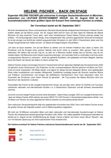 Vorschau Bild von Pressemittelung Leutgeb Entertainment Group