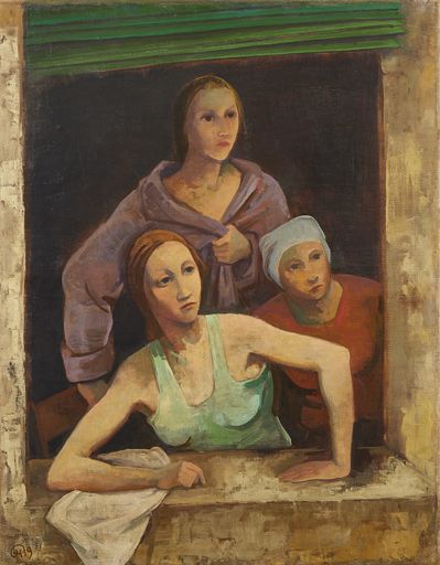  Karl Hofer (1878–1955), Drei Mädchen am Fenster,
1939, Öl auf Leinwand, 102,5 × 80,3 cm, Privatbesitz