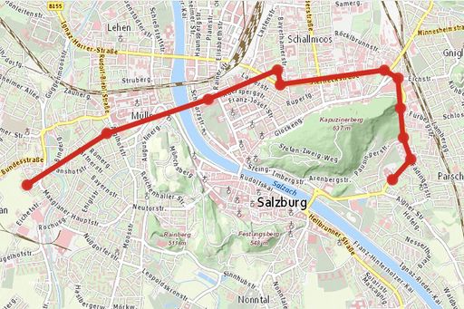 Vorschau Bild von Mit WIGeoWeb können Sie auch Linien ganz nach Ihrem
Bedarf einzeichnen und als Datensatz erfassen.