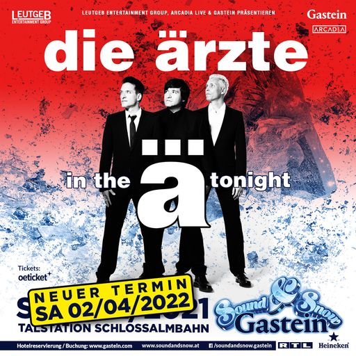 ARTWORK neuer Termin 02.04.2022 die ärzte in Bad Hofgastein