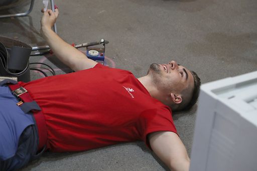  Glasbautechniker Christoph Greiner nach dem
EuroSkills-Schlusspfiff
