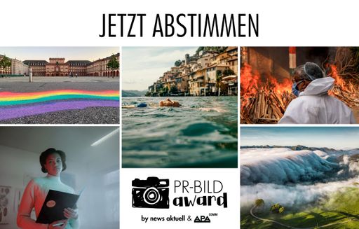 Noch bis 1. Oktober 2021 ist das Online-Voting zum
PR-Bild Award 2021 möglich - die Shortlist der 60 besten PR-Bilder
des Jahres wurde von einer Fachjury erstellt