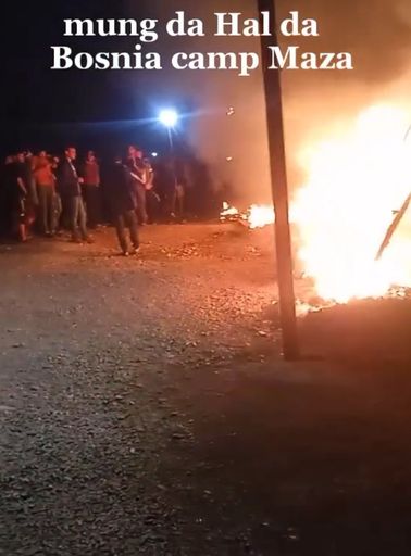 Video des Brandes im Flüchtlingslager Lipa in
Bosnien.