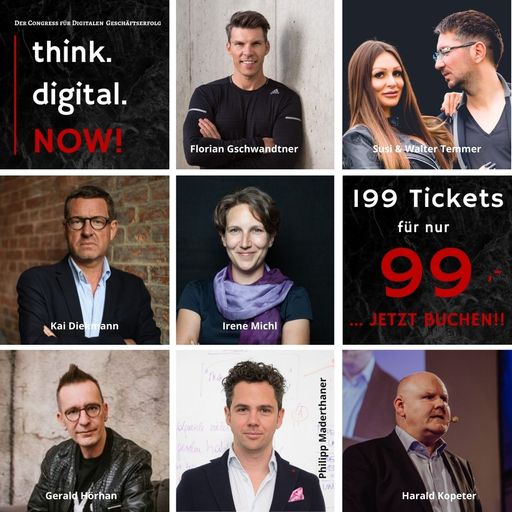  Florian Gschwandtner, Walter und Susi Temmer, Kai Diekmann, Irene
Michl, Gerald Hörhan und Philipp Maderthaner bei think.digital.NOW!