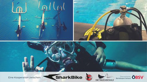 Vorschau Bild von Unterwassercycling, Taucher, Weltrekord, SharkBike Räder