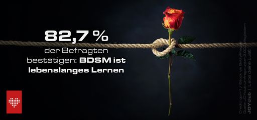  82,7 % der Befragten bestätigen: BDSM ist lebenslanges Lernen /
Weiterer Text über ots und www.presseportal.de/nr/106057 / Die
Verwendung dieses Bildes ist für redaktionelle Zwecke unter
Beachtung ggf. genannter Nutzungsbedingungen honorarfrei.
Veröffentlichung bitte mit Bildrechte-Hinweis.