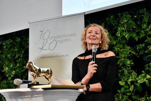 Eva Linsinger ist Goldene MedienLÖWIN 2021