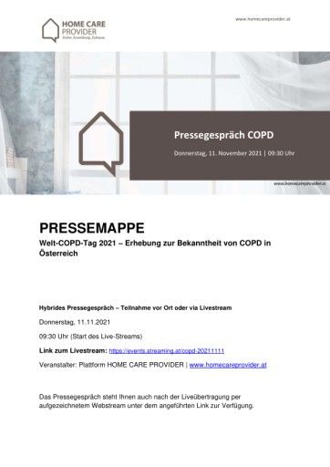 Vorschau Bild von Pressemappe Pressegespräch COPD vom 11.11.2021 / SPECTRA Umfrage COPD