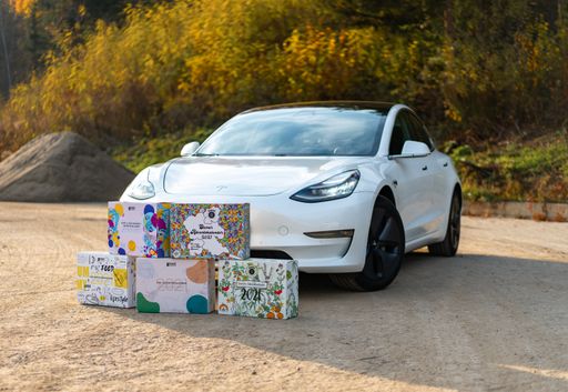  Tesla mit Hanf Adventskalendern