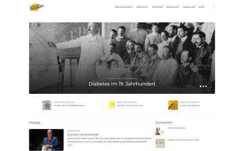 Diabetes Museum, Homepage (www.diabetes-museum.at).