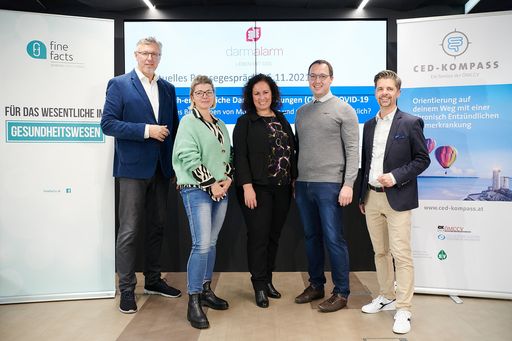 https://www.apa-fotoservice.at/galerie/27443 - Pressegespräch: Chronisch Entzündliche
Darmerkrankungen (CED) & COVID-19 Präsentation der Ergebnisse einer
landesweiten Erhebung unter 564 CED-Betroffenen.