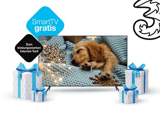 Gratis 50 Zoll 4K SmartTV zum leistungsstarken
Zuhause-Internet. Gratis 50 Zoll 4K SmartTV von Samsung oder LG
jetzt für kurze Zeit zum leistungsstarken PowerNet XL Internet-Tarif
oder um 99 Euro im PowerNet L inkl. ausgewählten Routern. Mehr auf
www.drei.at/tvpromo