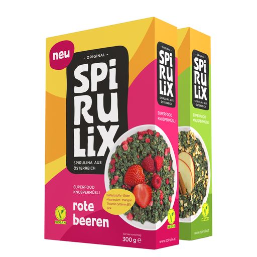  Spirulix Knuspermüsli - erhältlich österreichweit im
Startup-Regal bei Billa & Billa Plus