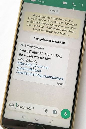  Mit der Vorweihnachtszeit beginnt auch wieder die
„Hochsaison“ von Fake-Nachrichten mit dubiosen Links, da viele auf
online bestellte Ware warten.