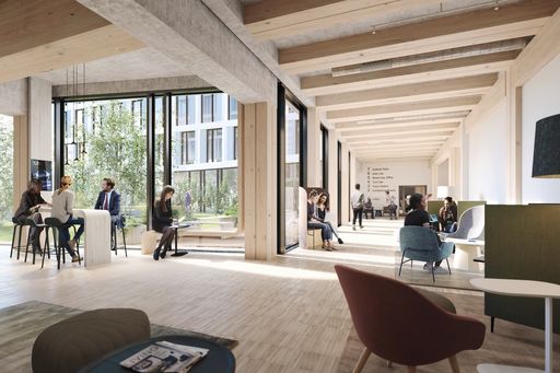 Innenvisualisierung Timber Pioneer Büro