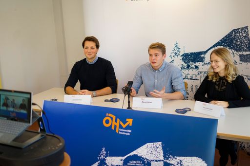 Pressekonferenz des ÖH-Vorsitzteams (LFU)