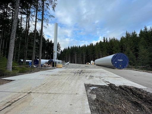 Vorschau Bild von Baustelle im Wald mit streng geschützter
Vogelpopulation